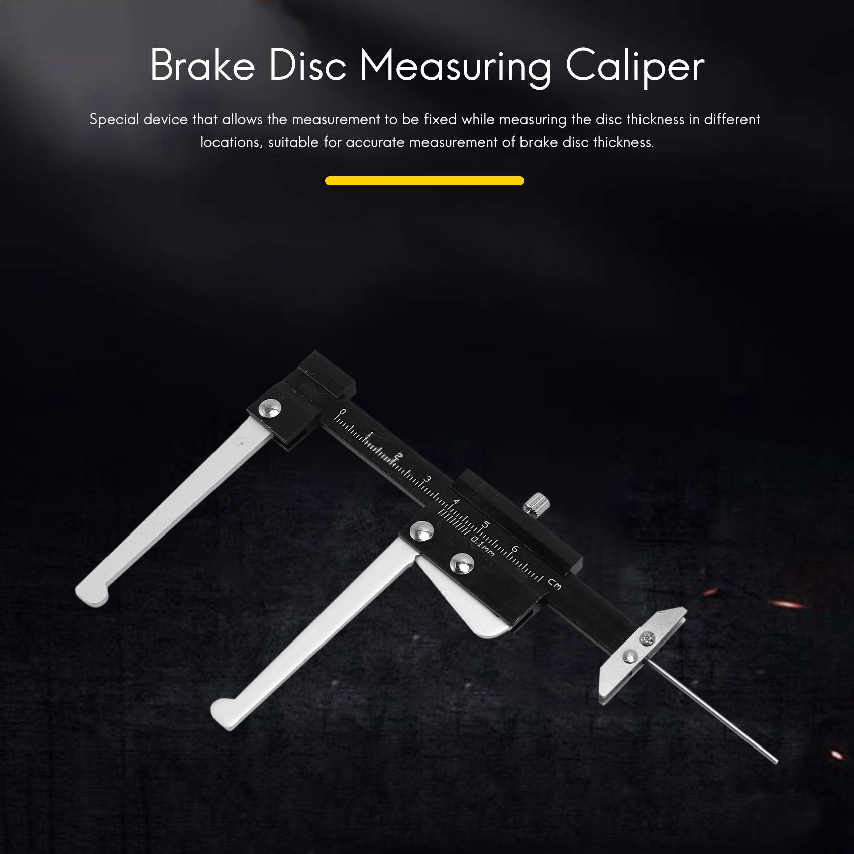 Disc Brake Rotor Caliper 0-60mm Gauge Gage Micrometer Measuring Tool. 