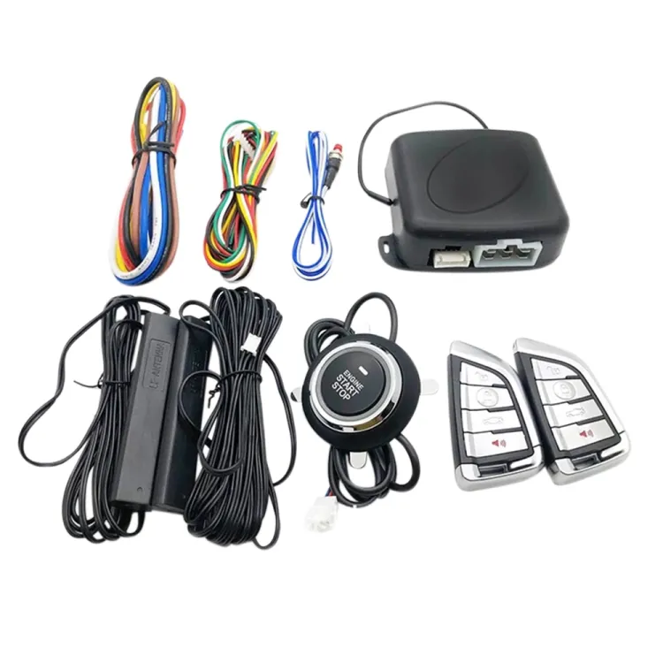 Car Alarm With Autostart Push One Button Auto Start Stop Keyless