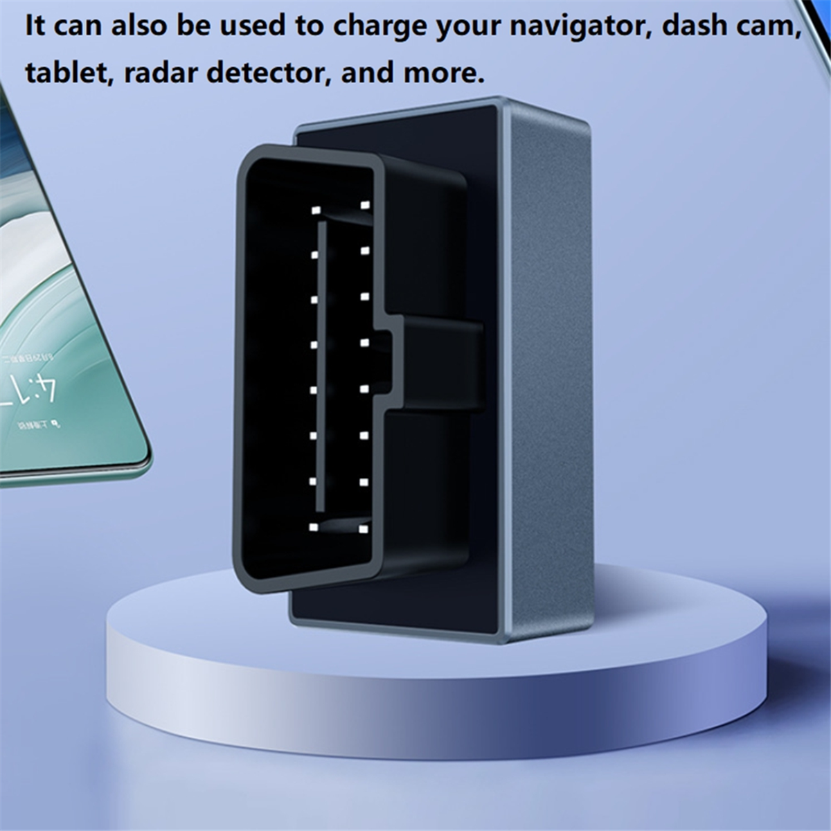 For Tesla Model 3 Highland 2024 Hidden Obd Adapter Fast Charging 27w Plug And Play Usb-C Dual Ports. 