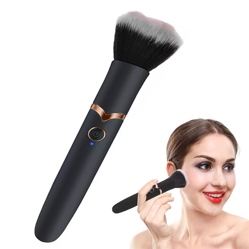 Cosmetics Makeup Blending Brush with 10 Vibration Frequencies for Quick Makeup Electric Makeup Puff Applicator. 
