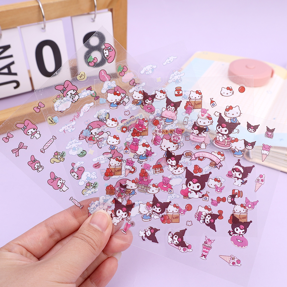 1/10/20Pcs Cartoon Transparent Sticker Waterproof PVC Mini Cute Stickers DIY Decoration. 