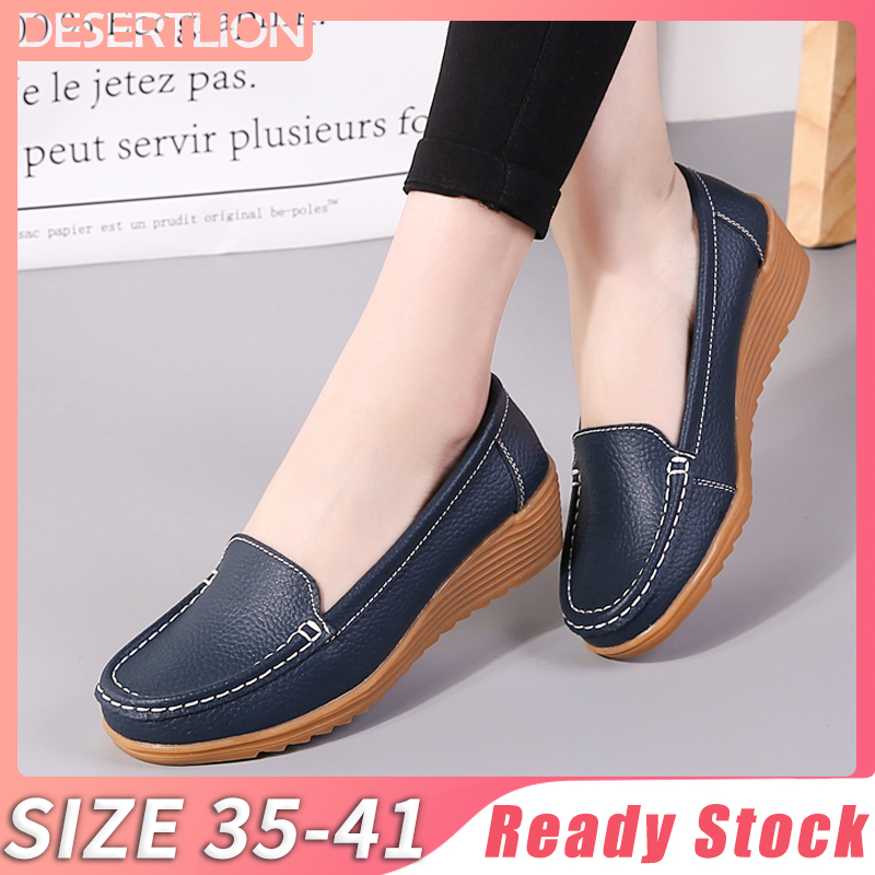 flat leather shoes with no laces