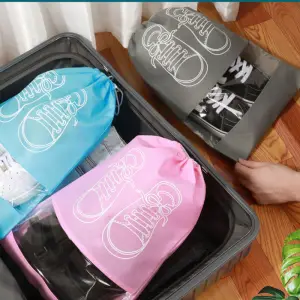 3 pcs Portable Travel Shoe Bag, Space-saving Dust-proof Storage