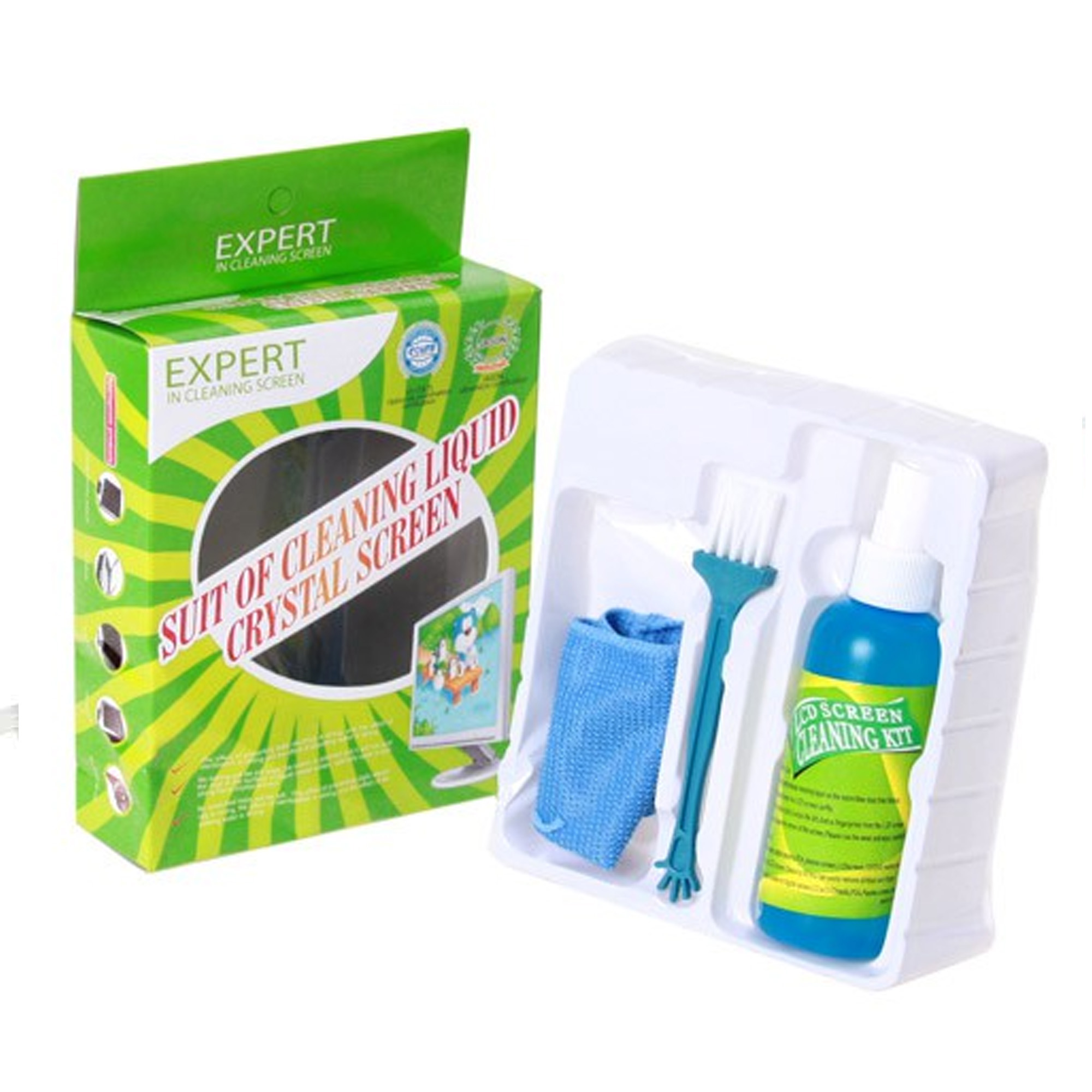 Phone LED LCD Screen Cleaning Kit Screen Cleaner with Clean Brush Cloth. 