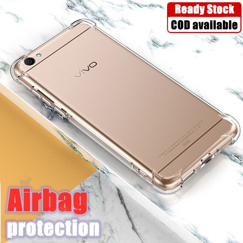 lthmy for Vivo Y53 Y53i 1606 1606A Soft Gel Jelly Case Transparent Full Protective Anti-Scratch Resistant Back Cover Skin