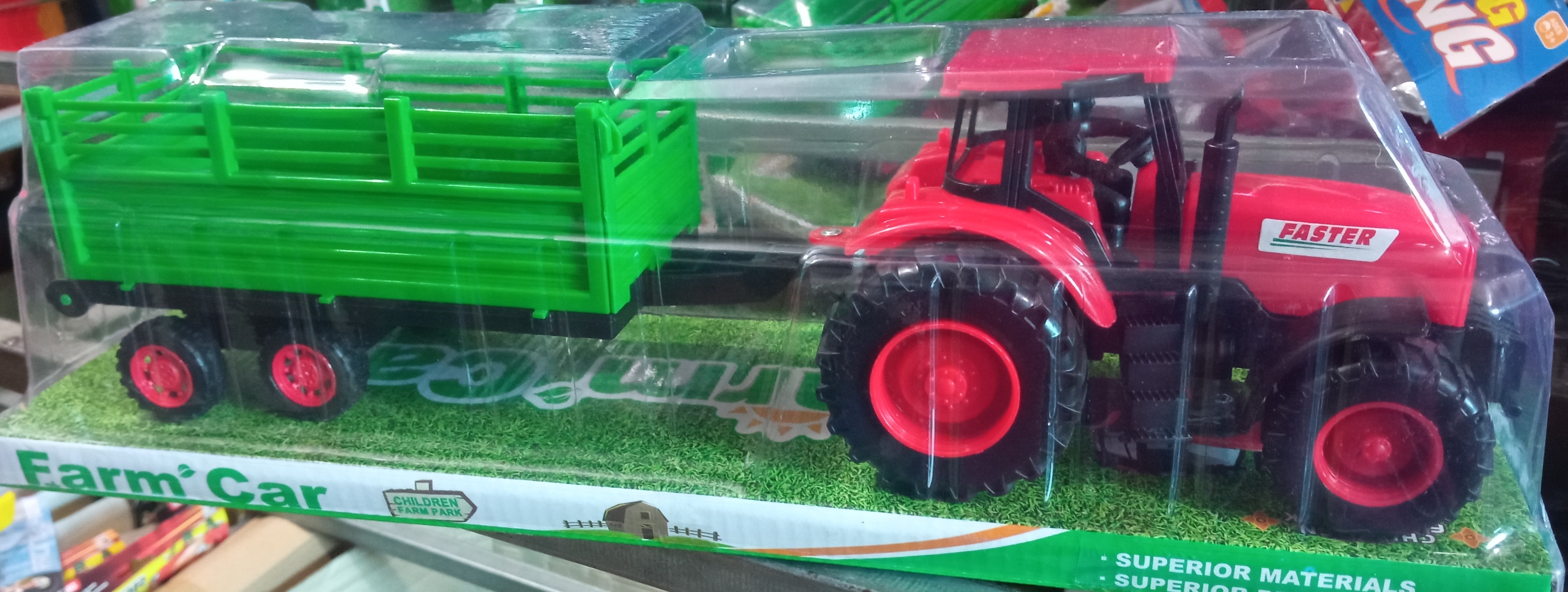 Truck Farm Tractor Car with Bucket Trailer Modern Farm Machinery Car Toy Combination Simulation Farmer Tractor Hobby Toys For Kids. 