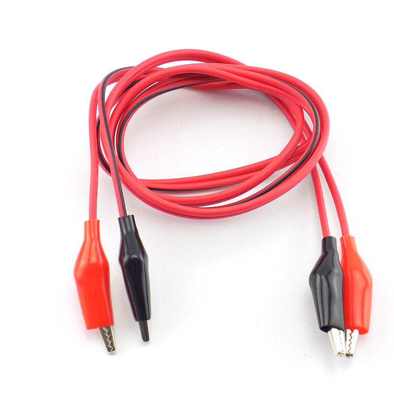 【FOOT SOFA】1M Alligator Clips Test Lead Double Head Crocodile Clip Roach Electrical DIY Clip Test Lead Jumper Wire Clips Crocodile Cable. 