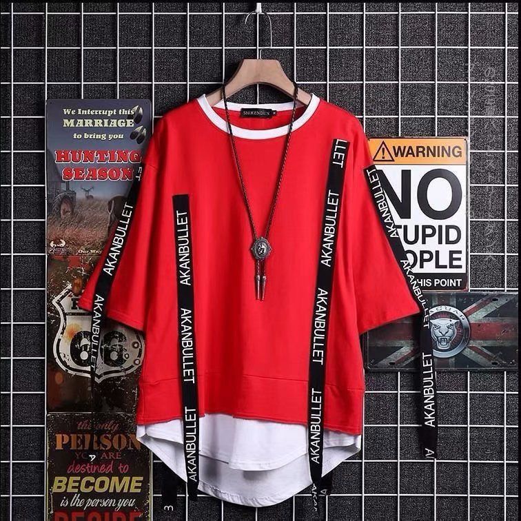 super Fire Ribbon Hooded Hip Hop Short 