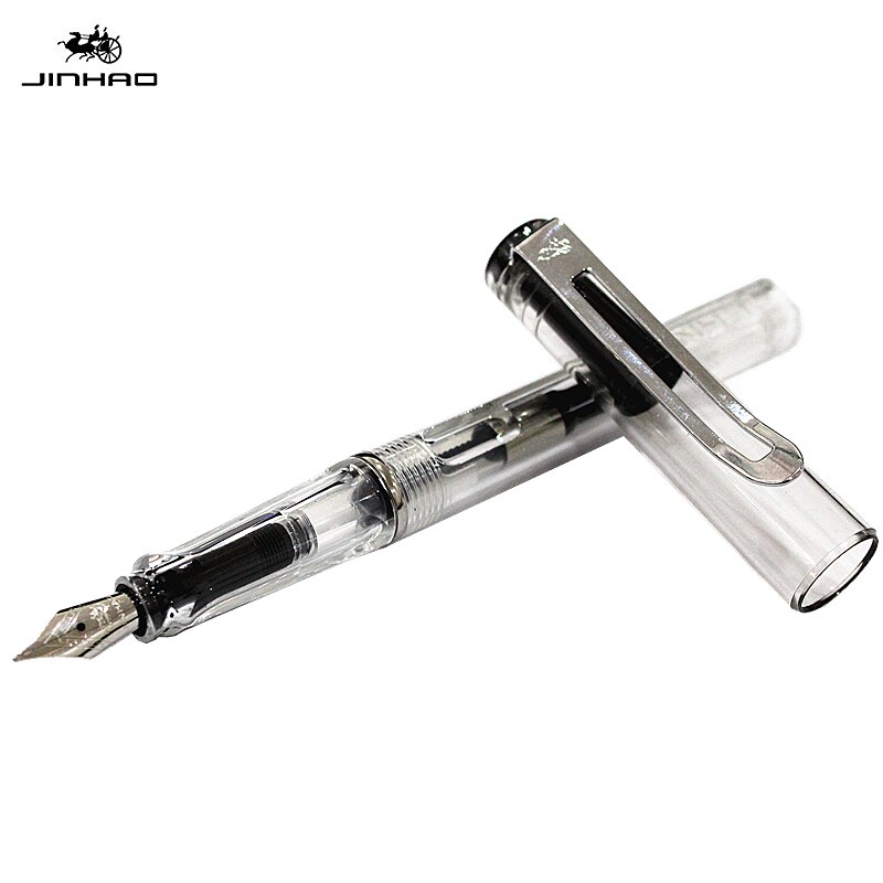 【Alizeker Mall】Jinhao Transparent Business office medium nib Fountain Pen pen. 