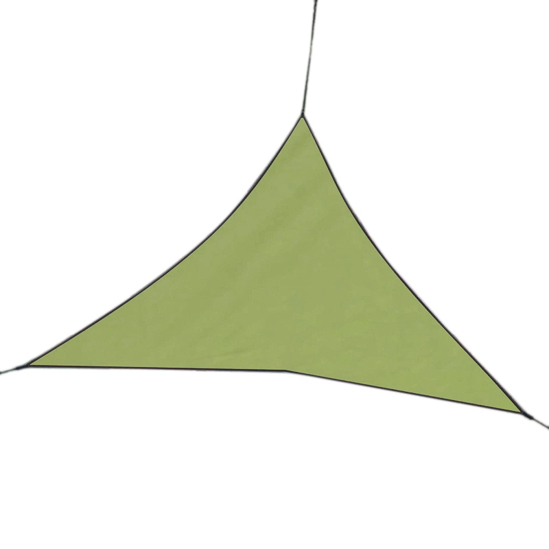 3X3X3M Waterproof Triple-cornered Sun Shelter Awning Parasol Outdoor Canopy Garden Patio Shade Sail Cloth-Light Green. 