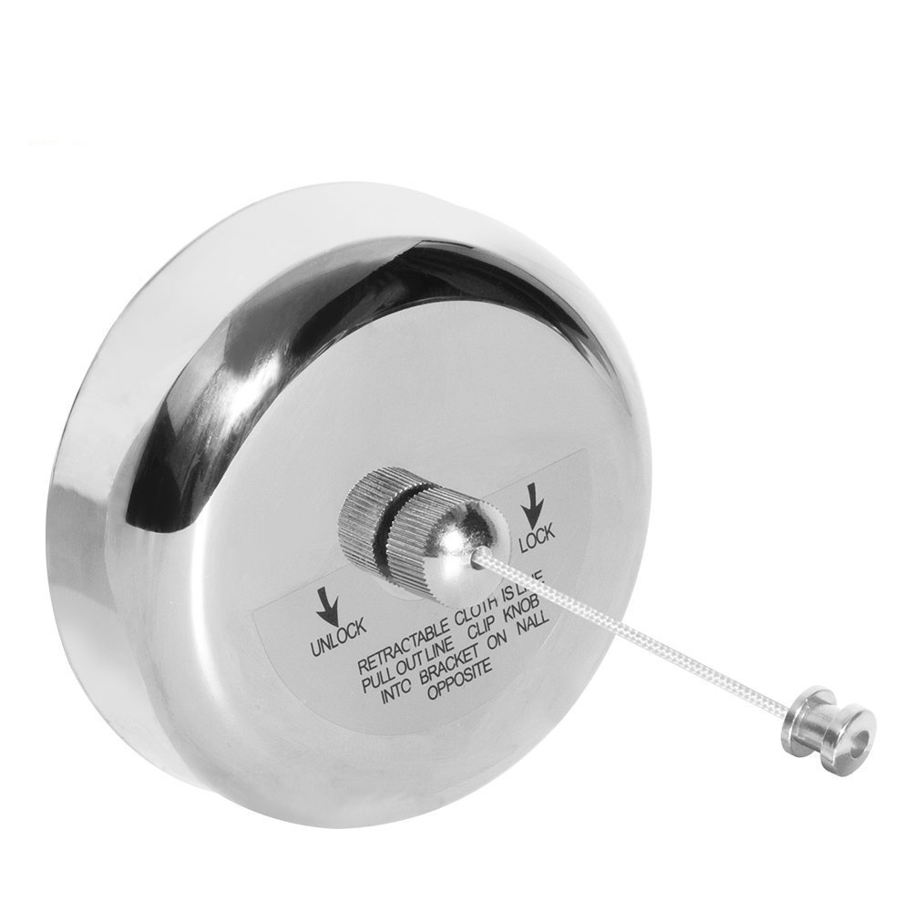 QUANBU 2.8m stainless steel clothesline rope Retractable clothesline indoor Stainless Steel round Clothesline outdoor Clothes Dryer. 