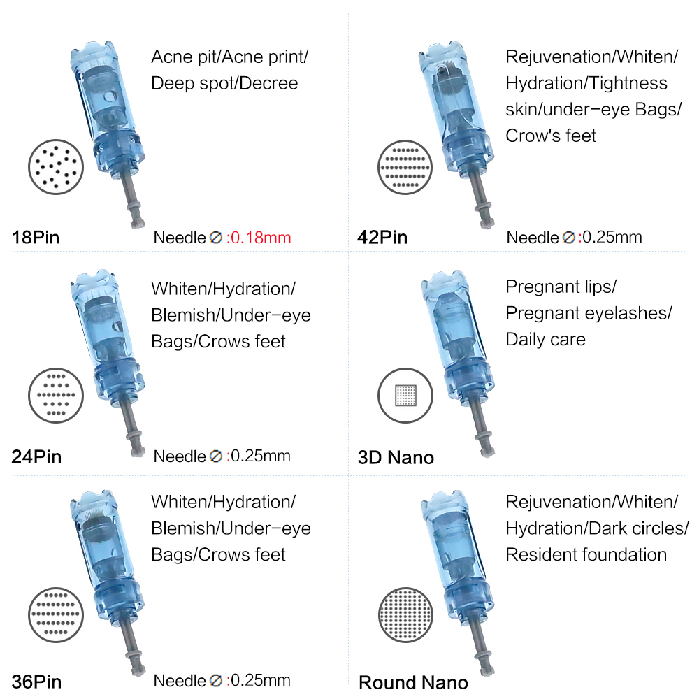 10pcs/box 18Pin Microneedle For Dr Pen A9 M8S Microneedling Face Skincare Beauty Accessories. 