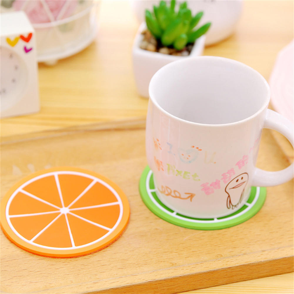Skid Insulation Cup Pad Colorful Silicone Drink Mat Silicone Drink Coasters Jelly Color Cup Mat Colorful Hot Drink Holder. 