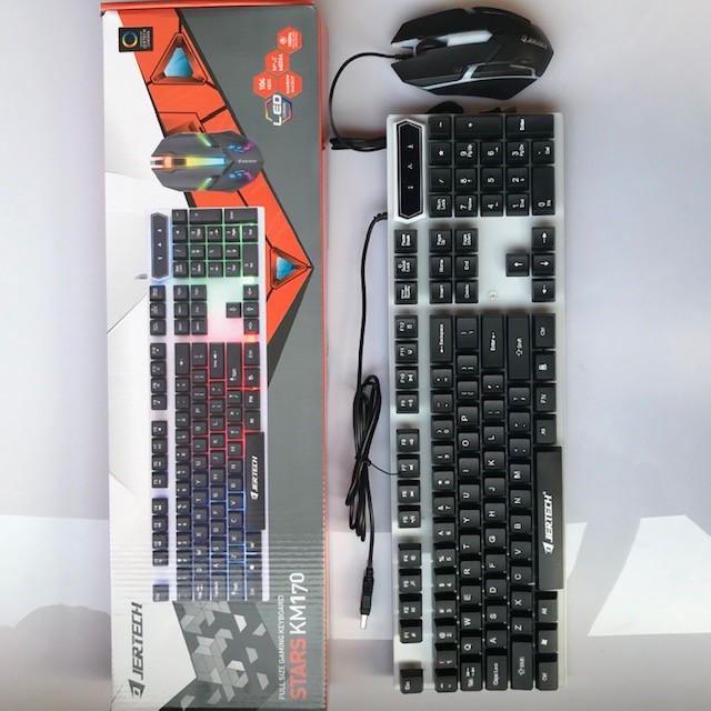 JERTECH KM170 RGB LED Gaming Keyboard and Gaming Mouse Combo