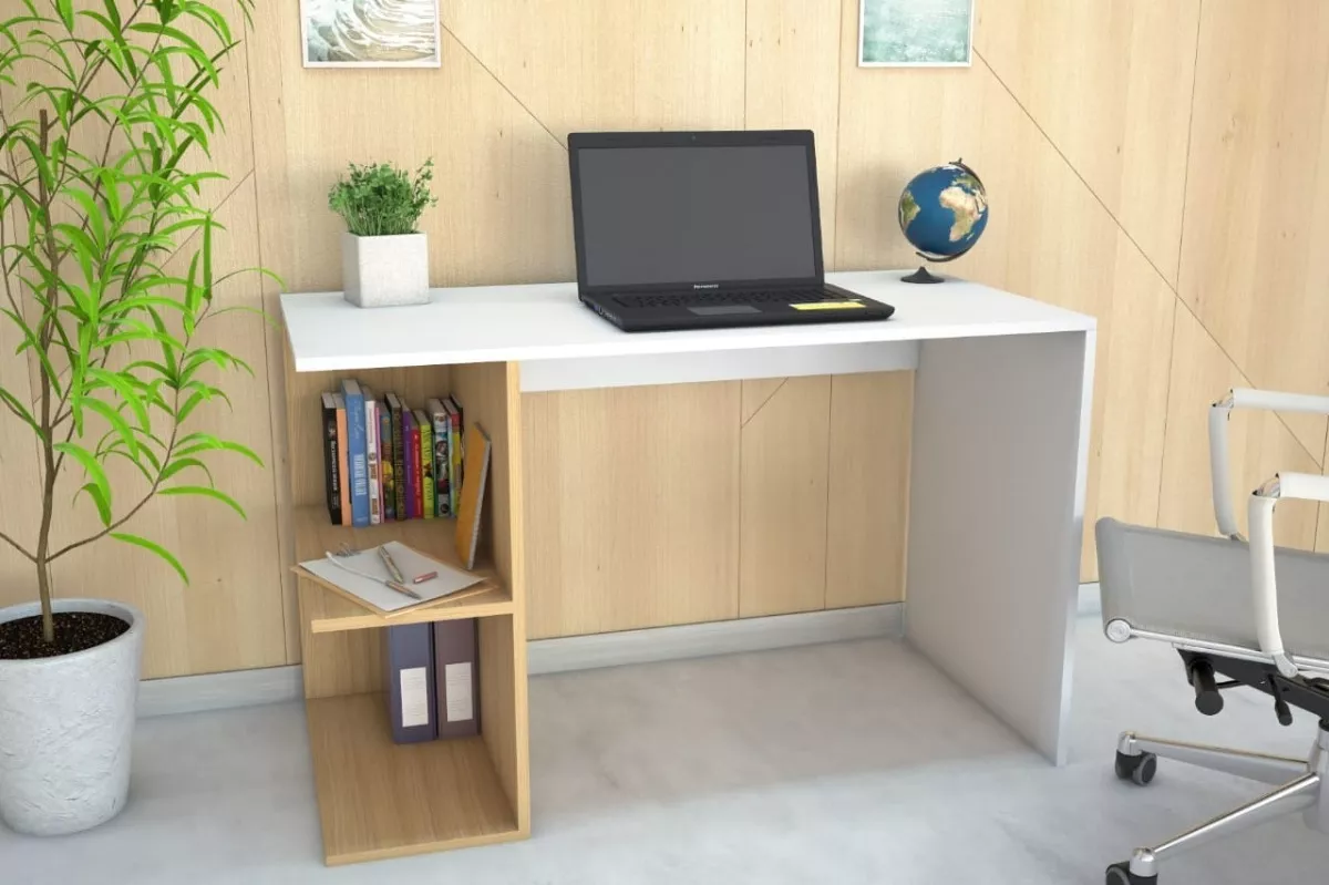 VTEC Simple Study Table/ Computer Desk/ Laptop Table/ Office table /Small Table / Kids Table / With side rack design-VST001