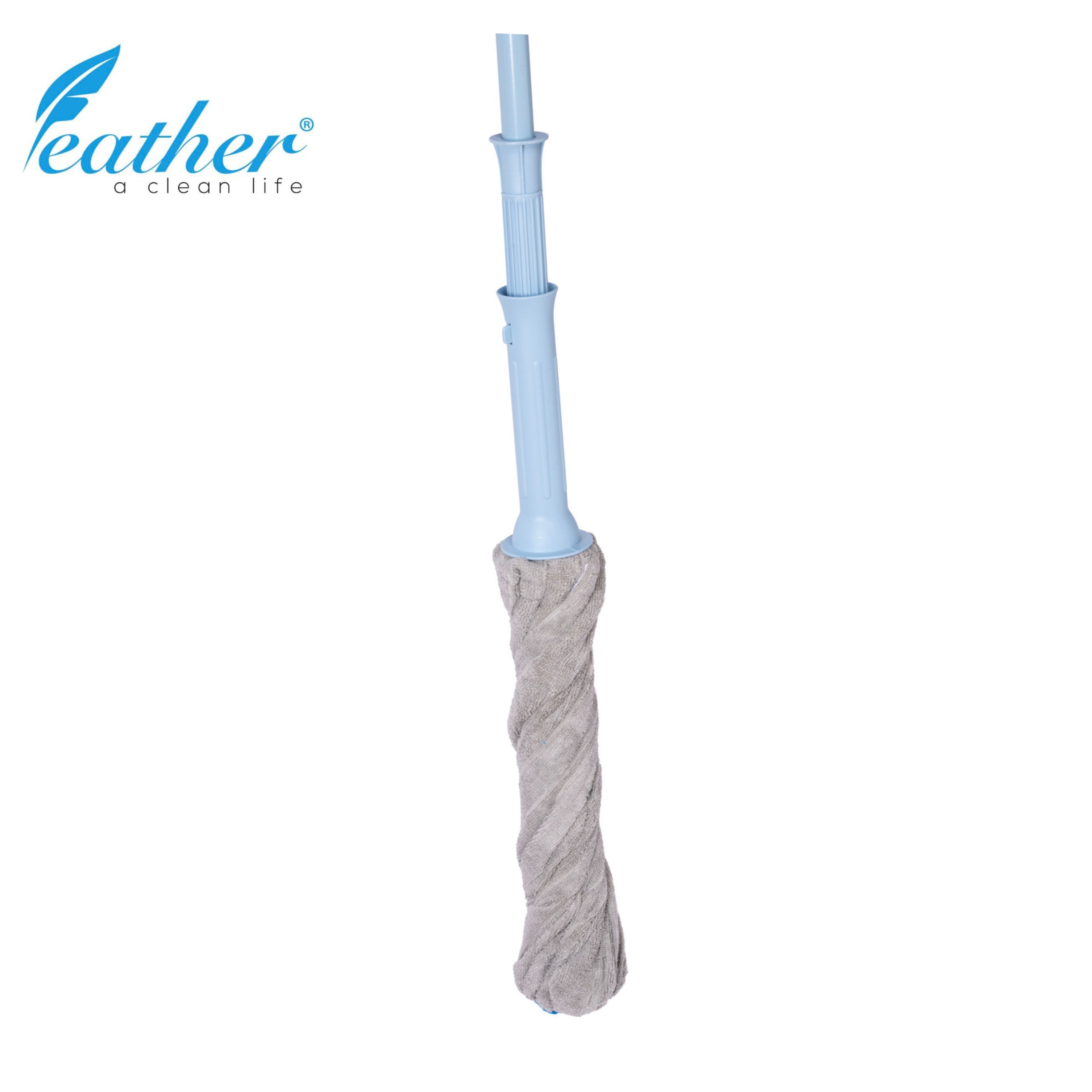 Microfiber Twist Mop with 120cm Plastic Coated Metal Handle. 