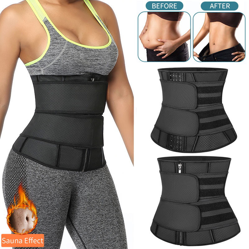 Workout Waist Trainer Belly Slimming Sheath Shaper Belt Sauna Body Shaper  Corset Sweat Reduce shapewear- Free size