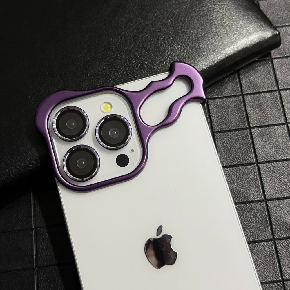HOCE Aluminum Alloy Irregular Metal Phone Cover For iPhone 16 15 14 13 12 Pro Max 15 16 Plus Case Lens Ring Film Protection Shockproof Cases No Bumper. 
