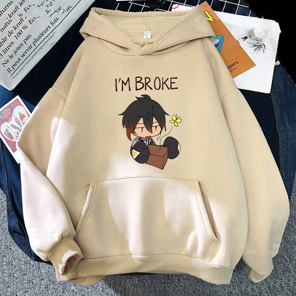 Zhongli Genshin Impact Meme Hoodie Gothic Streetwear Women Long Sleeve Kawaii Clothes Sudadera Y2k Tops Crewneck Sweatshirts. 