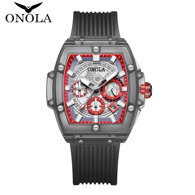 ONOLA Brand Fashion Business Leisure Sports Quartz Square Luxury Analog Men's Watch. 