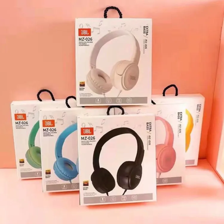 JBL Extra Bass MZ 026 Dazzling Colors Stero Headphones Hi Res