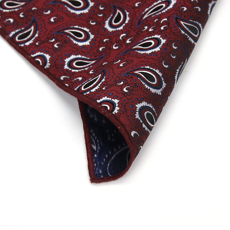 Polyester Handkerchiefs Woven Paisley Pattern Hanky Men's Business Casual Square Pockets Handkerchief Wedding Hankies. 