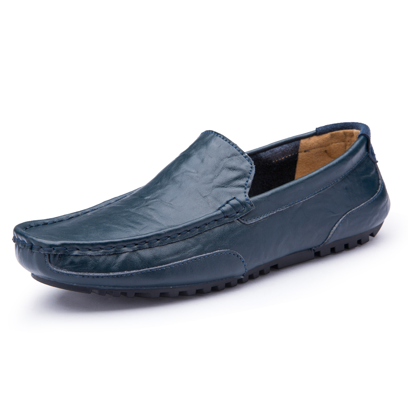 【ALLGOOD】Men's Leather Casual Shoes Outdoor Fashion Men Loafers Spring Autumn Cow Leather Loafers Soft Comfortable Male Business shoes. 