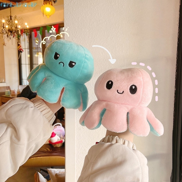 Reversible Moody Flip Octopus Soft Toy Two Sided Face Octopus Plush Soft Toy Two Sided Face Octopus Plush Reversible Octopus Octopus Plush Toy Children's Toys Children's Soft Toy. 