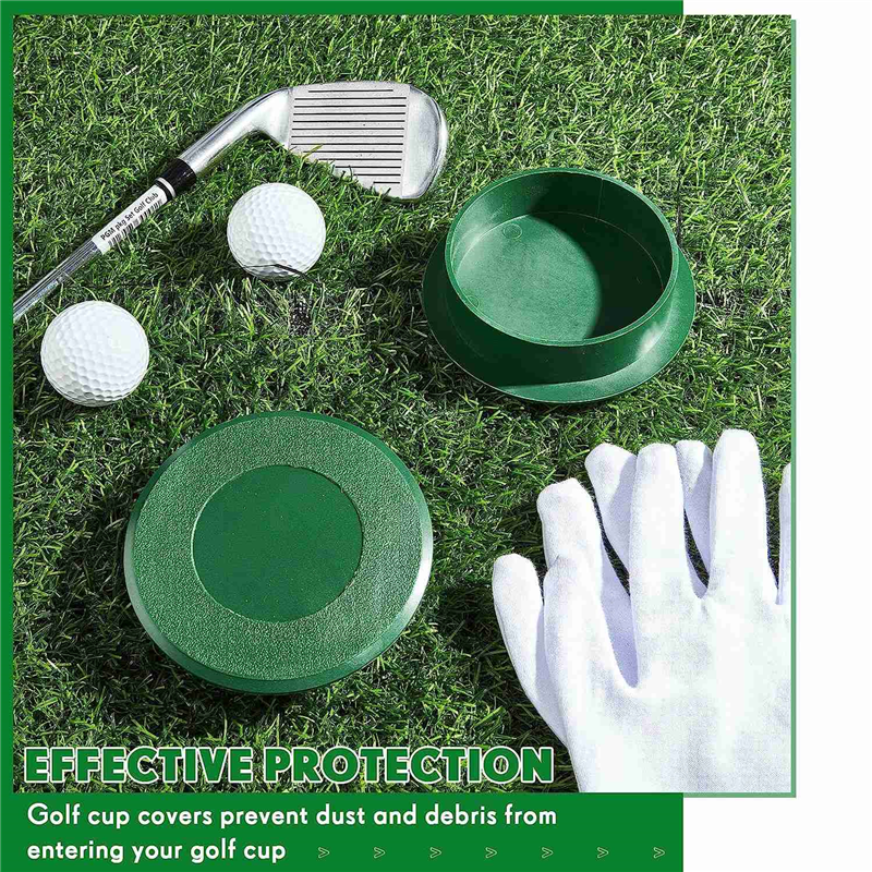 6 Piece Golf Cup Cover Golf Hole Putting Green Cup Green for Garden Backyard Outdoor Activities. 