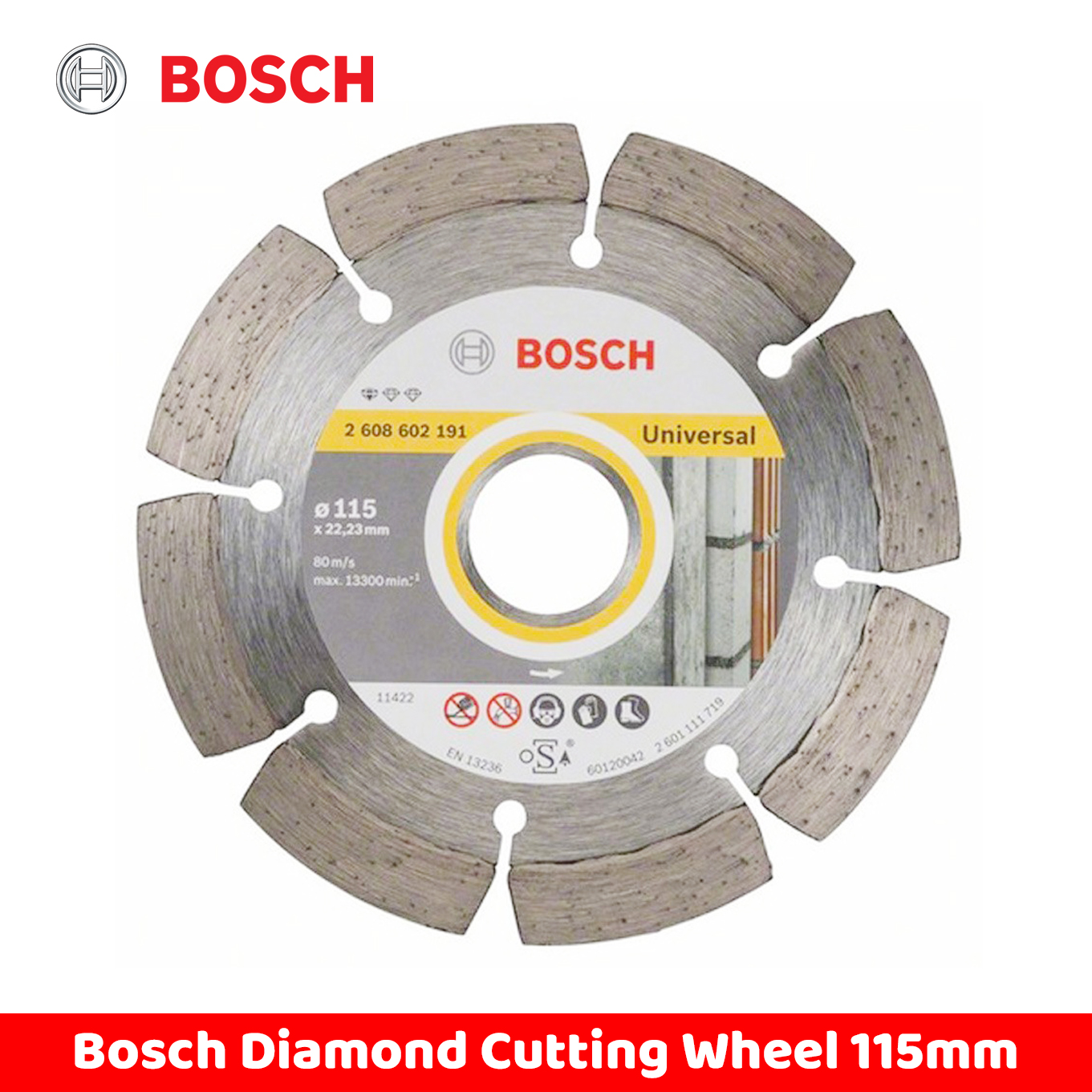 Bosch diamond cutting disc 41/2" Professional for Universal 115 x 22.23mm 260860219 ටයිල් සහ  ග්‍රැනයිට් කපන ඩයමන්ඩ් තලය1. 