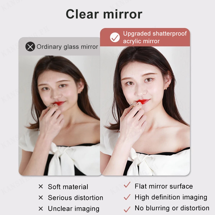 【BestGO】kansheng Acrylic soft mirror self-adhesive full-length mirror wardrobe door mirror wall sticker. 