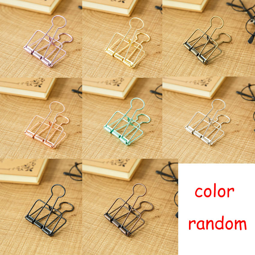 【Toy life hall】3 Types Paper Clips Hollow Binder Clips Stainless Steel Document Files Holder Notes Clips DIY Bookmarks Supplies