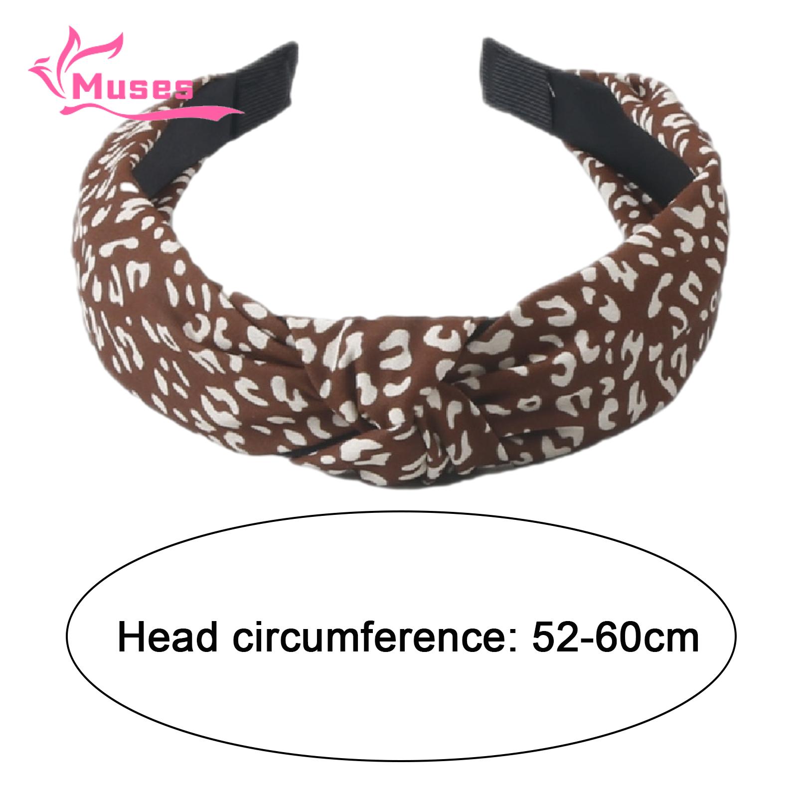 Muses Mall Wide Leg Headband Leopard Print Heart Knot Hairband Retro Anti-slip Hair Accessory for Women Women Headband. 