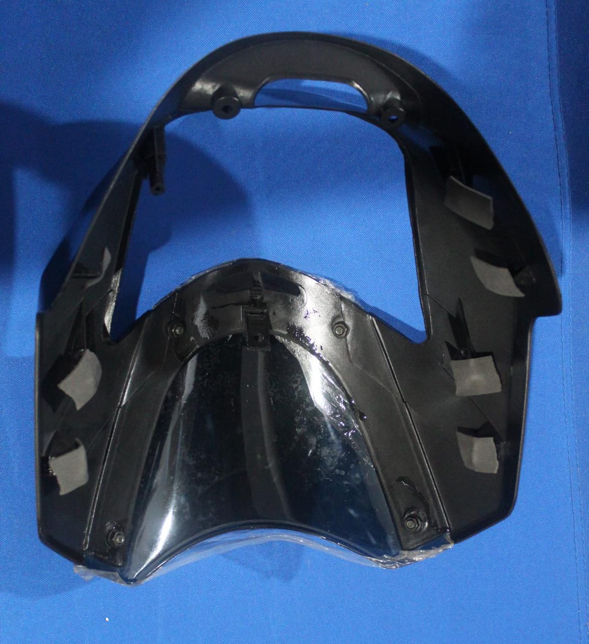 CT 100 Front cowl (head cover with visor) - red & black   (ct100 bike parts). 