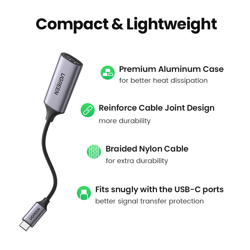 Ugreen USB C HDMI Cable Type C to HDMI Thunderbolt 3 Adapter for MacBook Samsung Galaxy S10/S9 Huawei Mate 20 P20 Pro USB-C HDMI. 