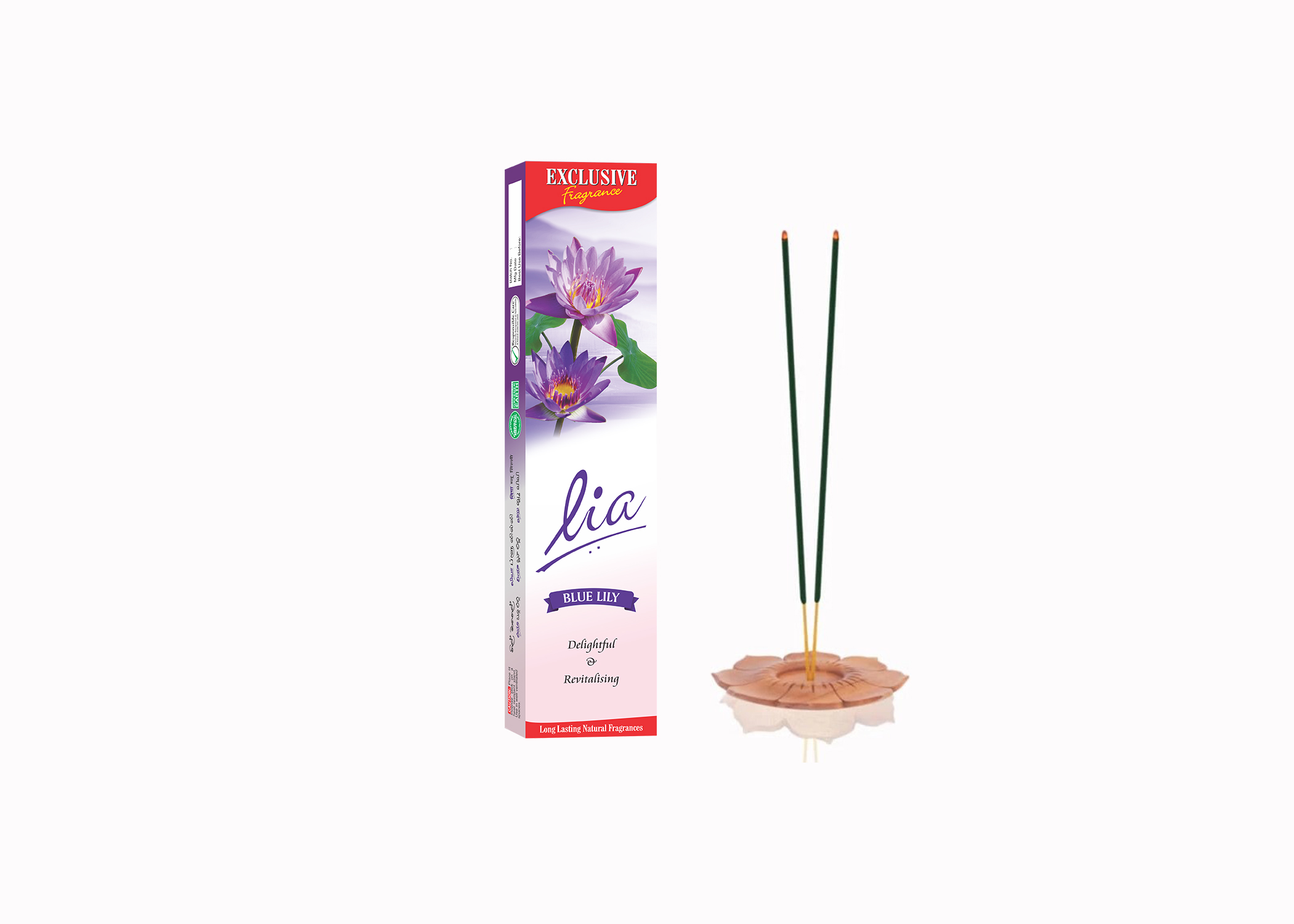 Lia Incense Sticks - Flower Fragrances - 5 Packets. 