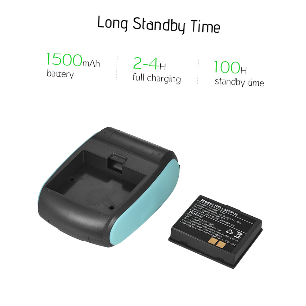 GOOJPRT PT-210 Portable Thermal Printer Handheld 58mm Receipt Printer for Retail Stores Restaurants Factories Logistics, 10 Paper Rolls. 