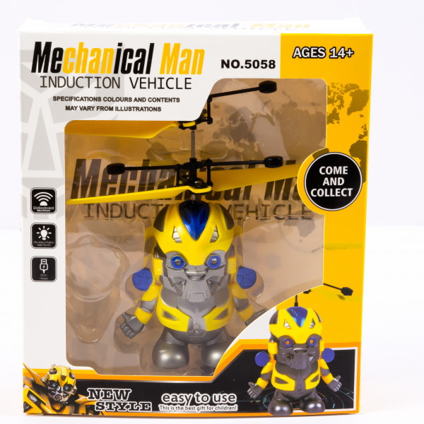 Minions, Bumblebee, Smile Flying Drone Infrared Hand Sensor Helicopter Induction Drones Toys. 