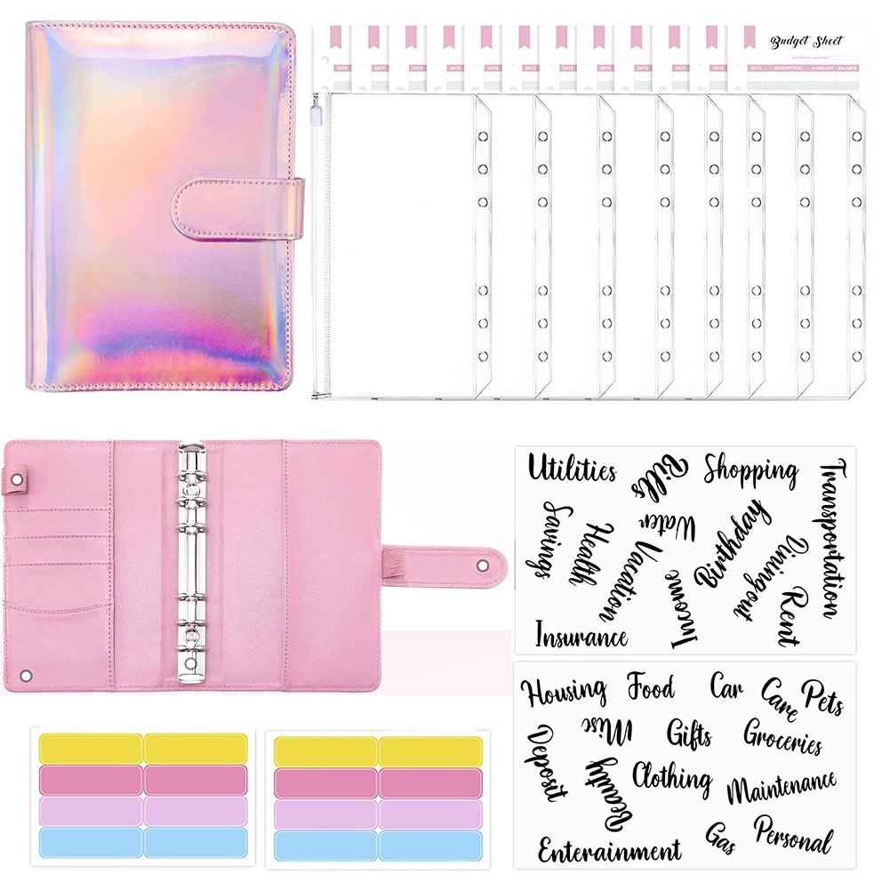 Budget Binder with Cash Envelopes, Cash Organizer for Budgeting A