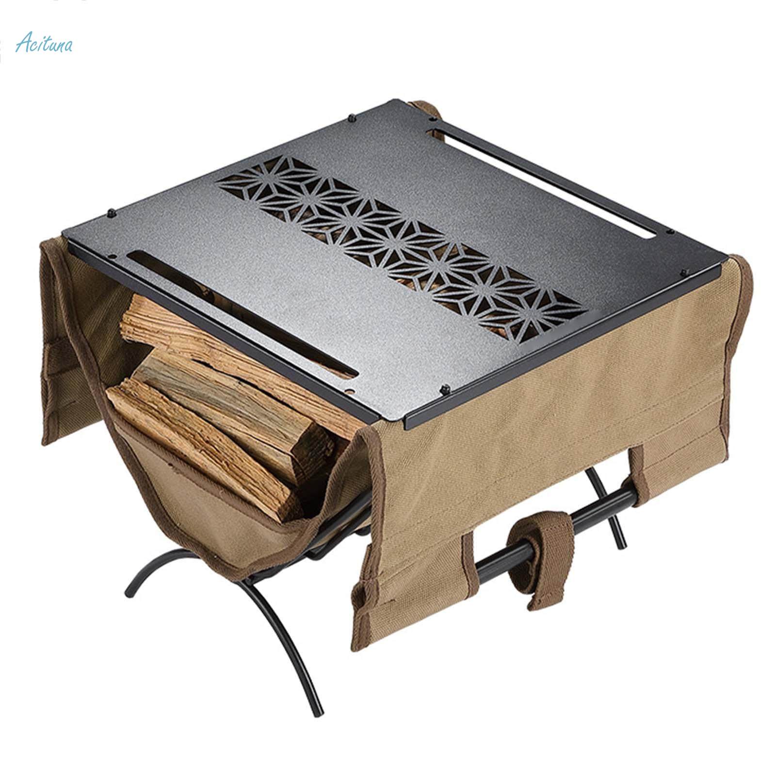 Firewood Rack Indoor Table Folding for Farmhouse Camping Outdoor Accessories