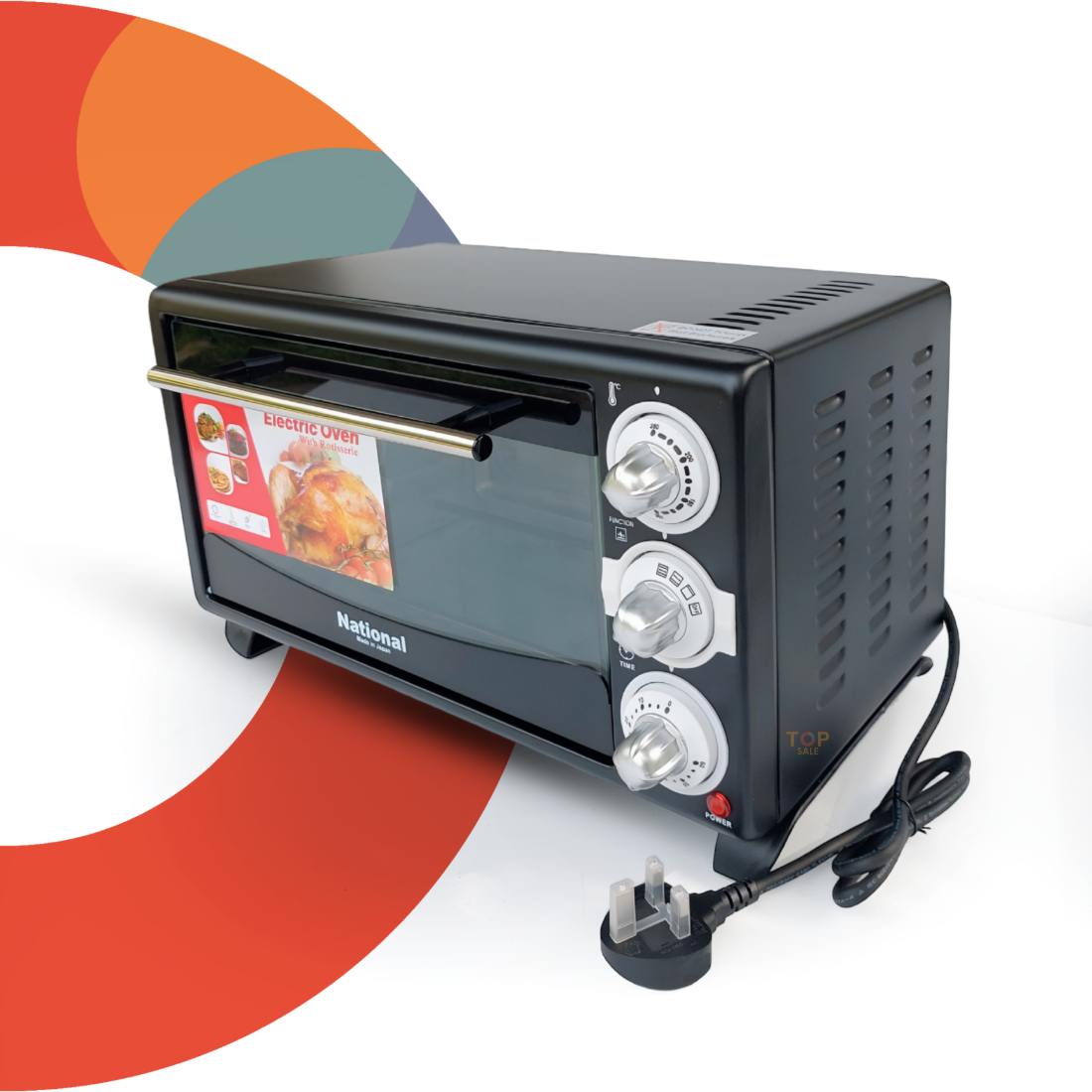 National Electric Oven 1.5kg grill & bake 23L. 