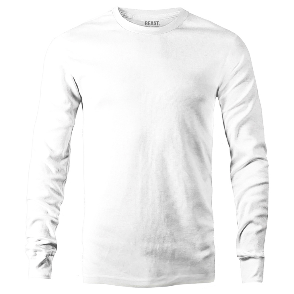 T-Shirt Republic - Cotton White Men's Premium Long Sleeve T Shirt