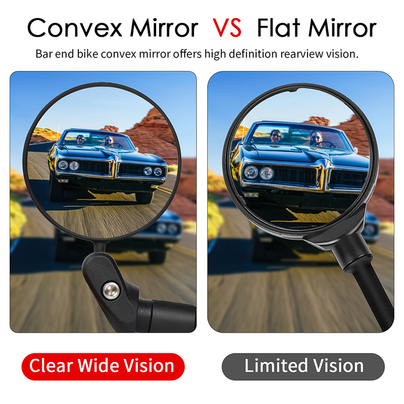 WEST BIKING Bicycle Rear View Mirror 360 Rotate Adjustable Back Sight Reflector 18-25MM MTB Bike Handlebar Mirrors. 