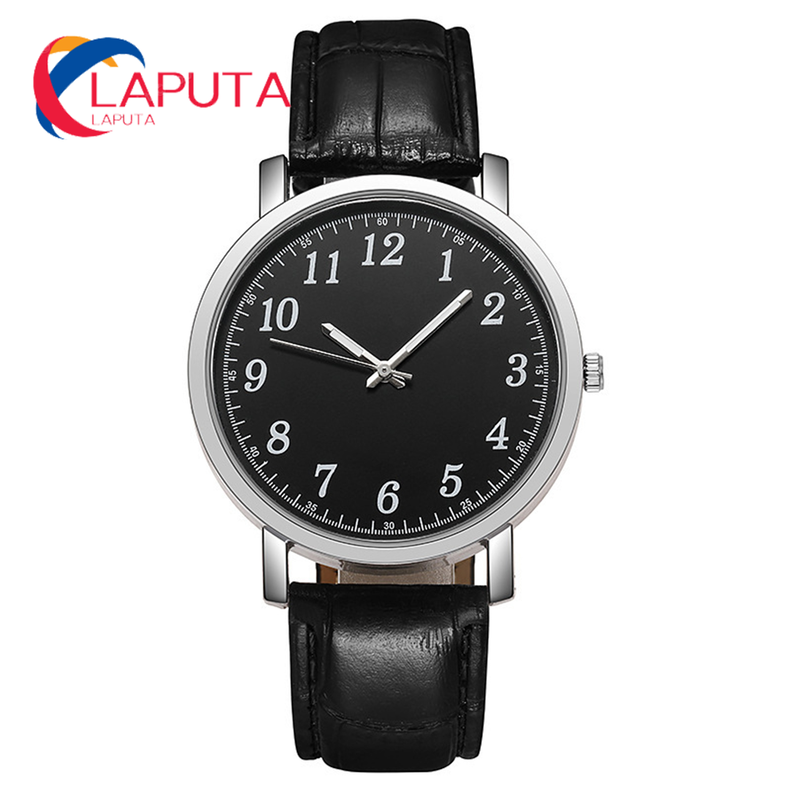 Couple Watch Round Battery Operated Faux Leather Strap Elegant 3-Hand Birthday Gift Adjustable Men Women Quartz Wrist Watch Fashion Jewelry