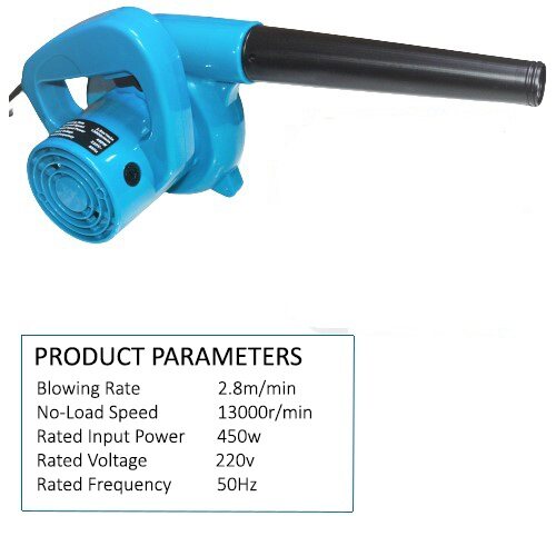 X-FORCE-WS-7 450W 220V Multifunctional Electric Hand Air Blower and Vacuum Cleaning Duster Car Dust Removal Tool. 