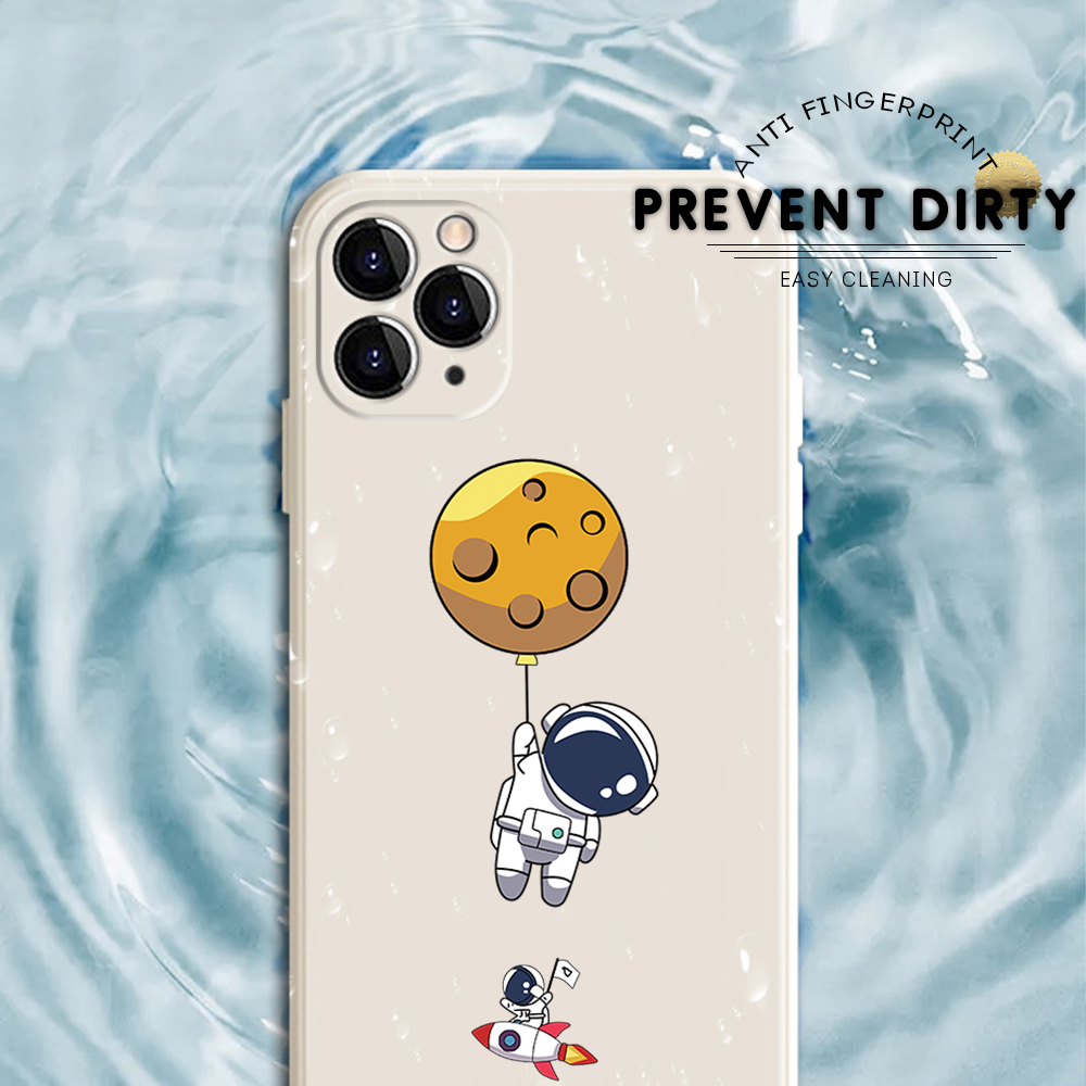 AMORVOR for Samsung Galaxy Note 8 Back Cover Cartoon Astronautn Side design Soft Case Liquid Silicone Phone Cases. 