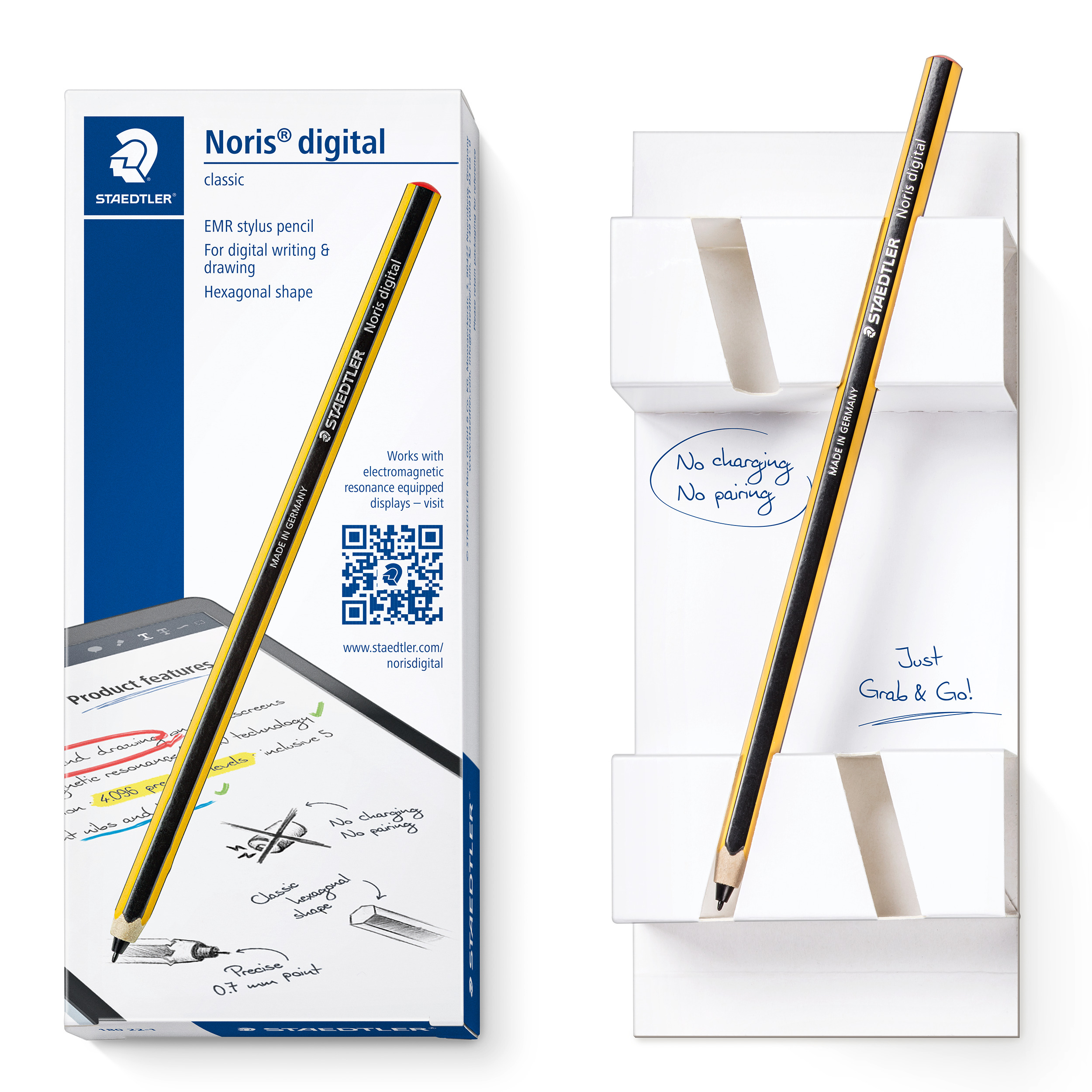 STAEDTLER® Noris® digital classic 180 22 Stylus pencil  (please check compatibility list). 