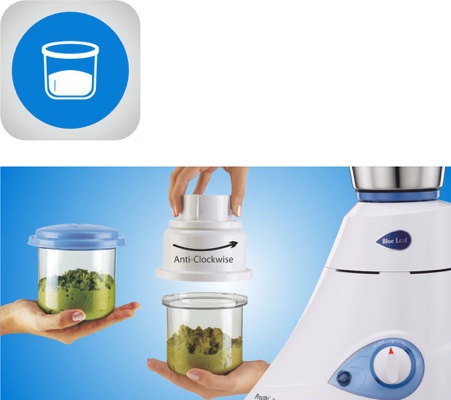 Preethi Blue Leaf Platinum MG 139 750-Watt Mixer Grinder. 