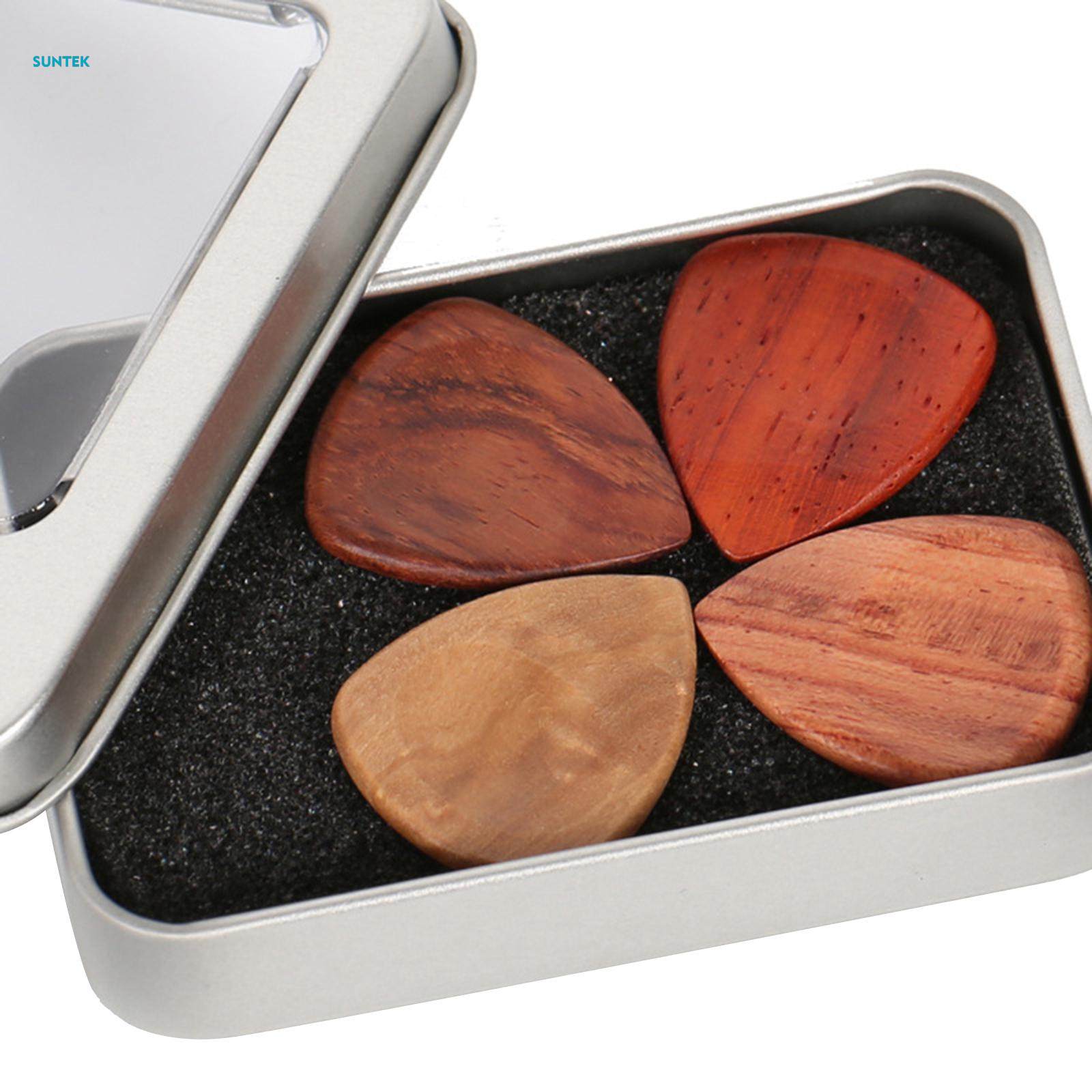 4Pcs Guitar Pick Guitar Cartridges Holder Handmade Guitar Plectrums Guitar Pick Storage Box for Acoustic,Electric, Classic Guitar Bass Parts. 