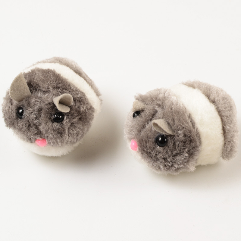 1 PCs Realistic Lifelike Plush Mouse Running Rat Toy for Interactive Play with Cats and Dogs. 